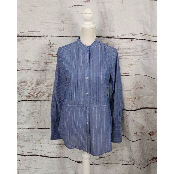 Alex Mill Standard Tuxedo Light Cotton Stripe Top Size Small NWT - Picture 1 of 6